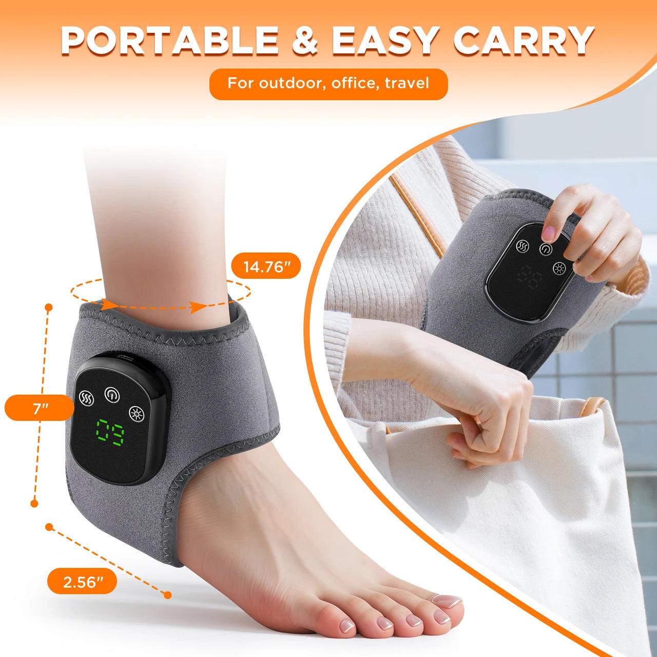 Wireless Electric Heated Leg Massager 2pcs