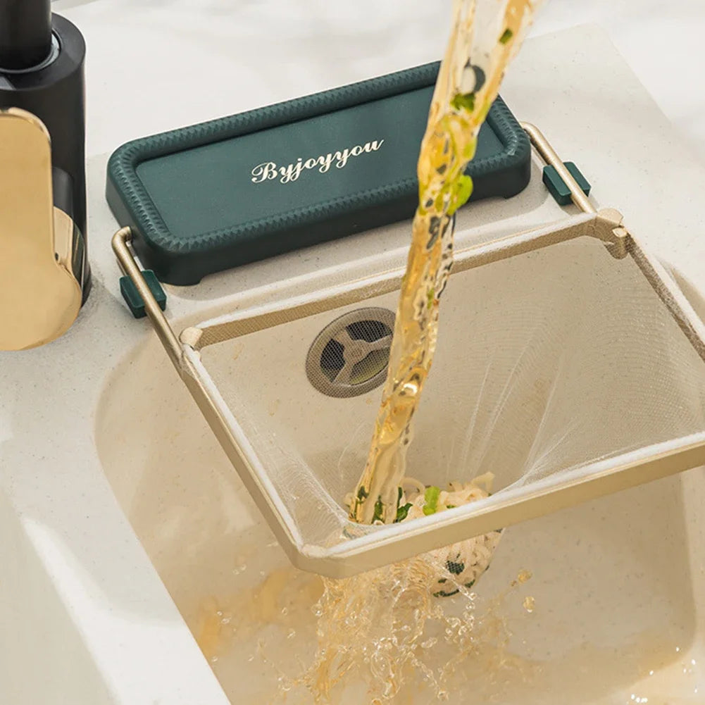 Mounted Kitchen Drain Filter With Collapsible Basket